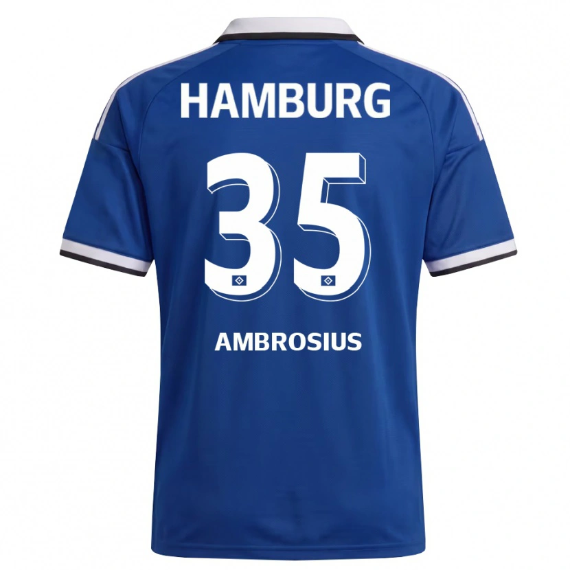 Danxen Dzieci Stephan Ambrosius #35 Biały Niebieski Wyjazdowa Koszulka 2026/27 Koszulki Klubowe