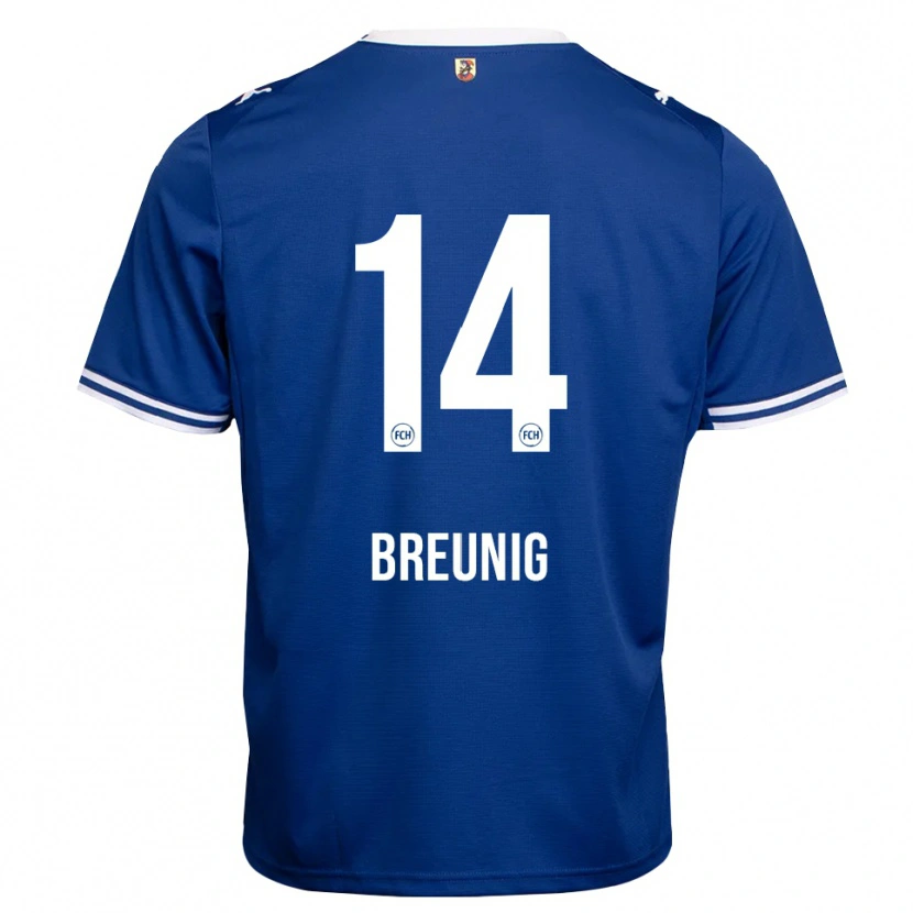 Danxen Dzieci Maximilian Breunig #14 Królewski Niebieski Biały Wyjazdowa Koszulka 2026/27 Koszulki Klubowe