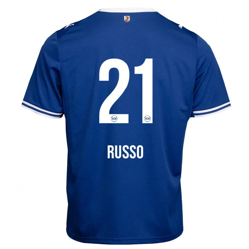 Danxen Dzieci Gianluca Russo #21 Królewski Niebieski Biały Wyjazdowa Koszulka 2026/27 Koszulki Klubowe