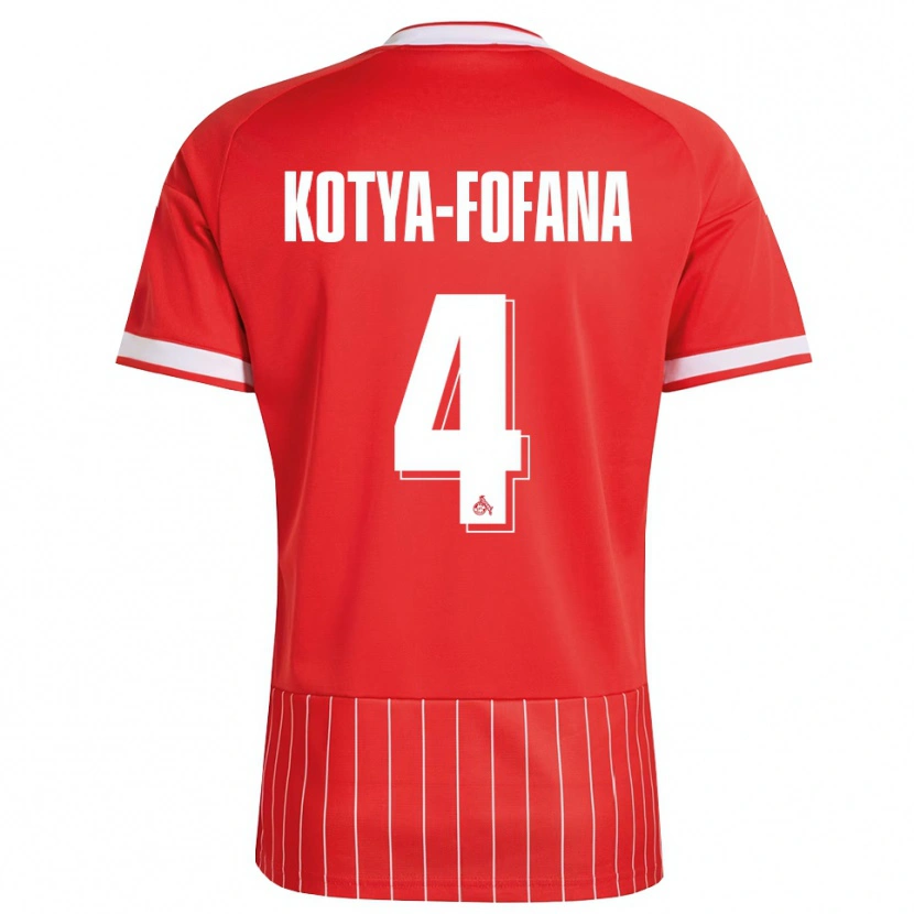 Danxen Dzieci Assad Kotya-Fofana #4 Czerwony Biały Zielony Wyjazdowa Koszulka 2026/27 Koszulki Klubowe