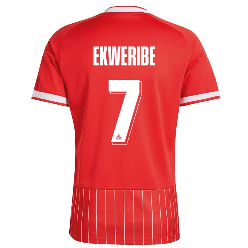 Danxen Dzieci Kevin Ekweribe #7 Czerwony Biały Zielony Wyjazdowa Koszulka 2026/27 Koszulki Klubowe