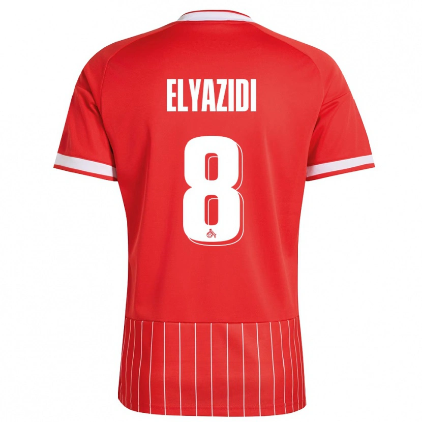 Danxen Dzieci Ilias Elyazidi #8 Czerwony Biały Zielony Wyjazdowa Koszulka 2026/27 Koszulki Klubowe