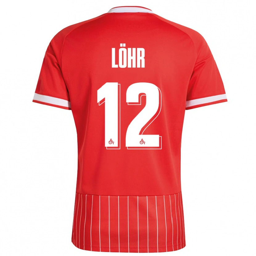 Danxen Dzieci Max Löhr #12 Czerwony Biały Zielony Wyjazdowa Koszulka 2026/27 Koszulki Klubowe