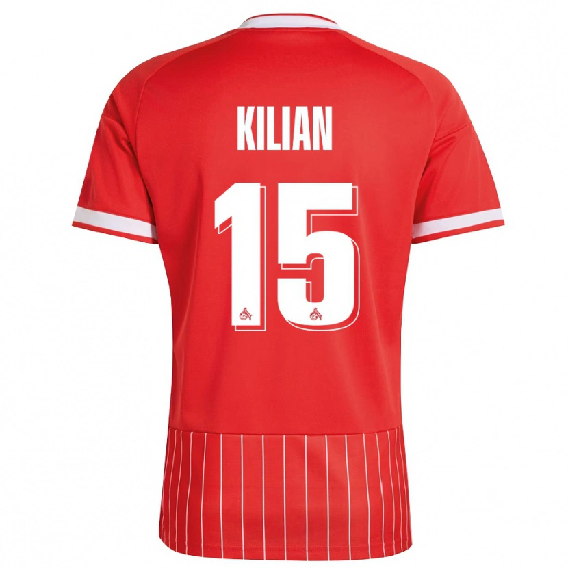 Danxen Dzieci Luca Kilian #15 Czerwony Biały Zielony Wyjazdowa Koszulka 2026/27 Koszulki Klubowe