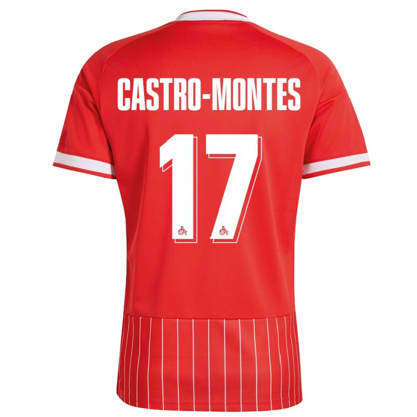 Danxen Dzieci Alessio Castro-Montes #17 Czerwony Biały Zielony Wyjazdowa Koszulka 2026/27 Koszulki Klubowe