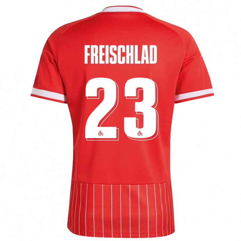 Danxen Dzieci Yannick Freischlad #23 Czerwony Biały Zielony Wyjazdowa Koszulka 2026/27 Koszulki Klubowe
