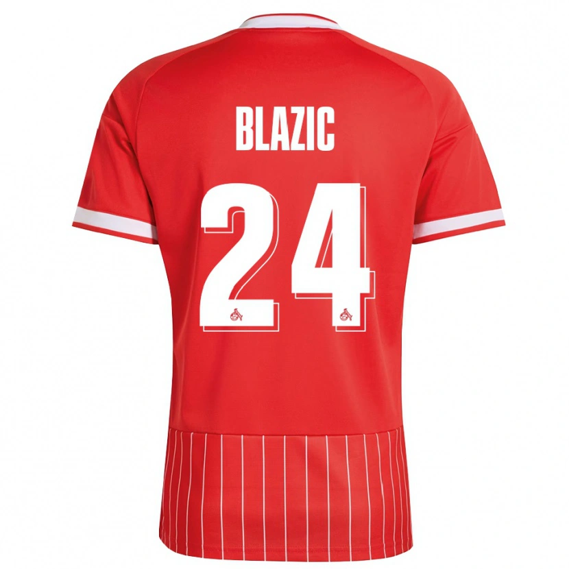Danxen Dzieci Alessandro Blazic #24 Czerwony Biały Zielony Wyjazdowa Koszulka 2026/27 Koszulki Klubowe