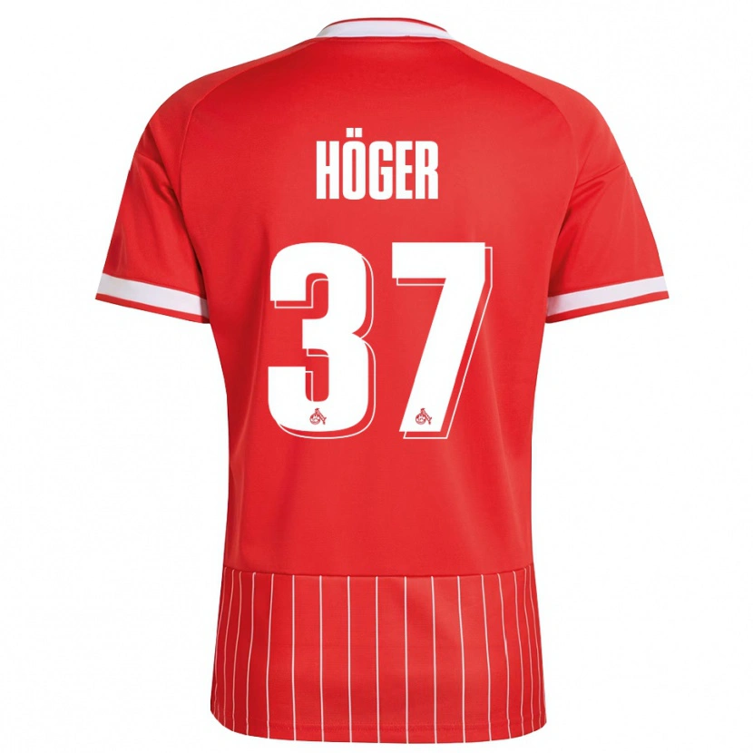 Danxen Dzieci Marco Höger #37 Czerwony Biały Zielony Wyjazdowa Koszulka 2026/27 Koszulki Klubowe
