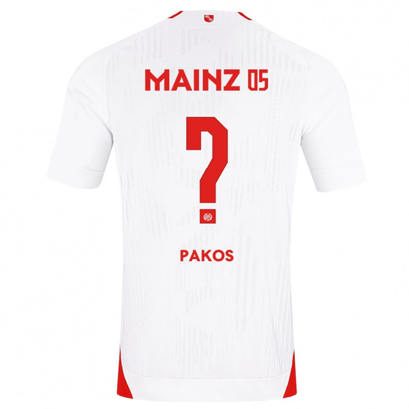 Danxen Dzieci Georgios Pakos #0 Biały Czerwony Żółty Wyjazdowa Koszulka 2026/27 Koszulki Klubowe