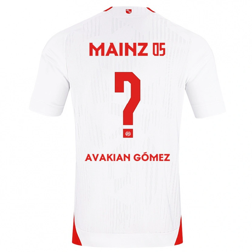 Danxen Dzieci Román Avakian Gómez #0 Biały Czerwony Żółty Wyjazdowa Koszulka 2026/27 Koszulki Klubowe