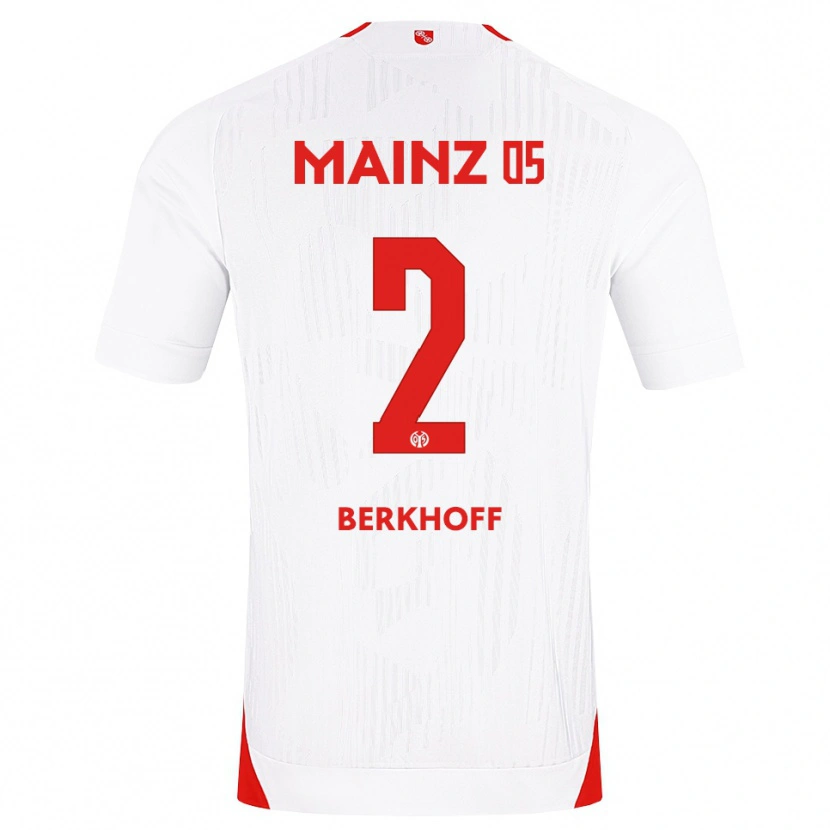 Danxen Dzieci Jonas Berkhoff #2 Biały Czerwony Żółty Wyjazdowa Koszulka 2026/27 Koszulki Klubowe