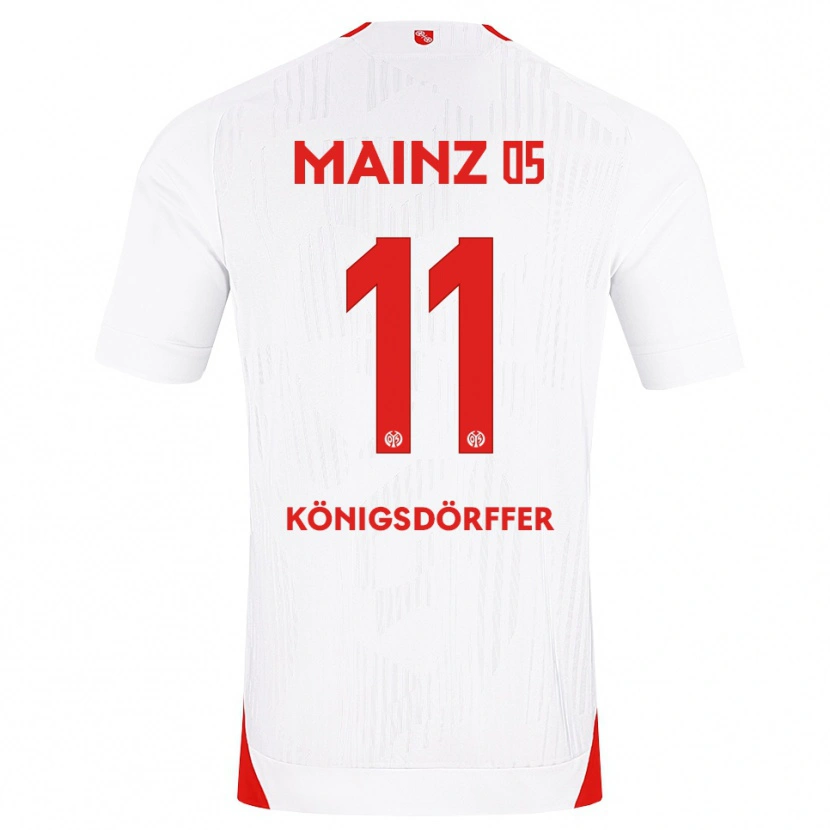 Danxen Dzieci Ransford Königsdörffer #11 Biały Czerwony Żółty Wyjazdowa Koszulka 2026/27 Koszulki Klubowe