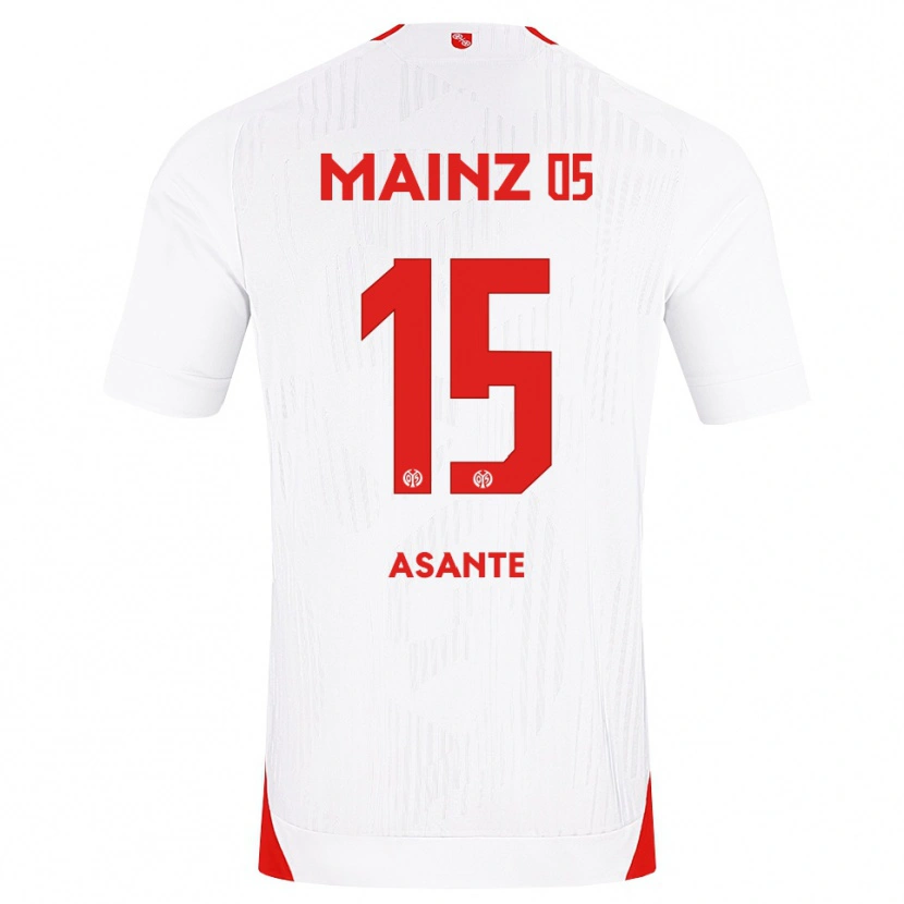 Danxen Dzieci Marvin Asante #15 Biały Czerwony Żółty Wyjazdowa Koszulka 2026/27 Koszulki Klubowe