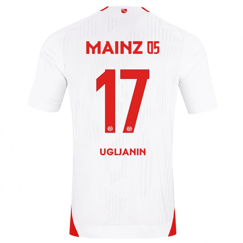 Danxen Dzieci Jusuf Ugljanin #17 Biały Czerwony Żółty Wyjazdowa Koszulka 2026/27 Koszulki Klubowe