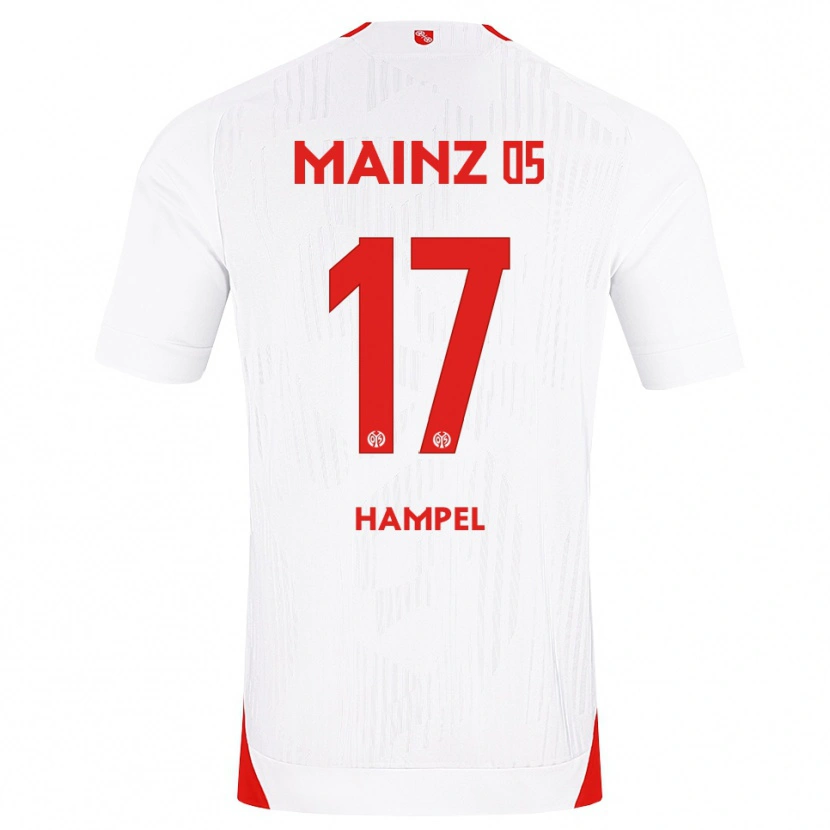 Danxen Dzieci Luca Hampel #17 Biały Czerwony Żółty Wyjazdowa Koszulka 2026/27 Koszulki Klubowe