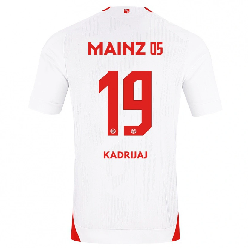 Danxen Dzieci Smail Kadrijaj #19 Biały Czerwony Żółty Wyjazdowa Koszulka 2026/27 Koszulki Klubowe