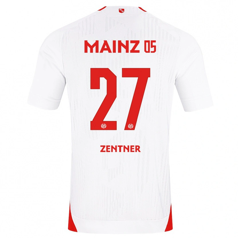 Danxen Dzieci Robin Zentner #27 Biały Czerwony Żółty Wyjazdowa Koszulka 2026/27 Koszulki Klubowe