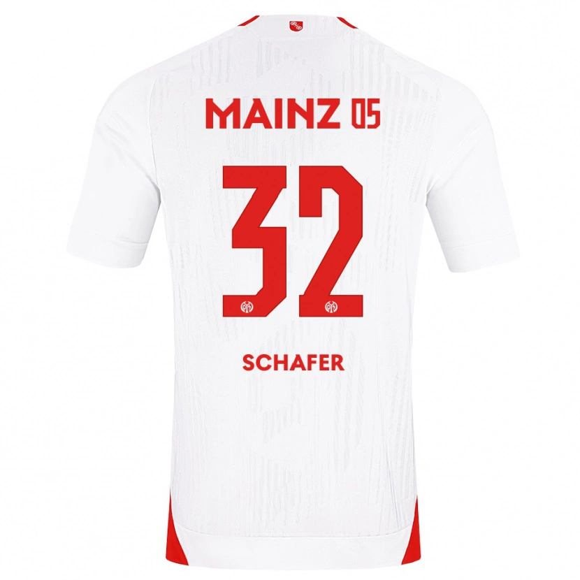 Danxen Dzieci Ann-Christin Schäfer #32 Biały Czerwony Żółty Wyjazdowa Koszulka 2026/27 Koszulki Klubowe