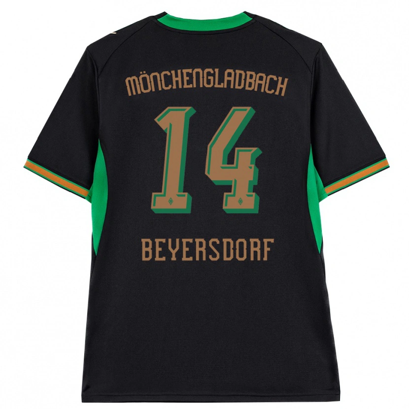 Danxen Dzieci Chris Beyersdorf #14 Czarny Pomarańczowy Zielony Brązowy Wyjazdowa Koszulka 2026/27 Koszulki Klubowe
