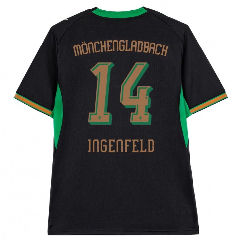 Danxen Dzieci Paul Ingenfeld #14 Czarny Pomarańczowy Zielony Brązowy Wyjazdowa Koszulka 2026/27 Koszulki Klubowe