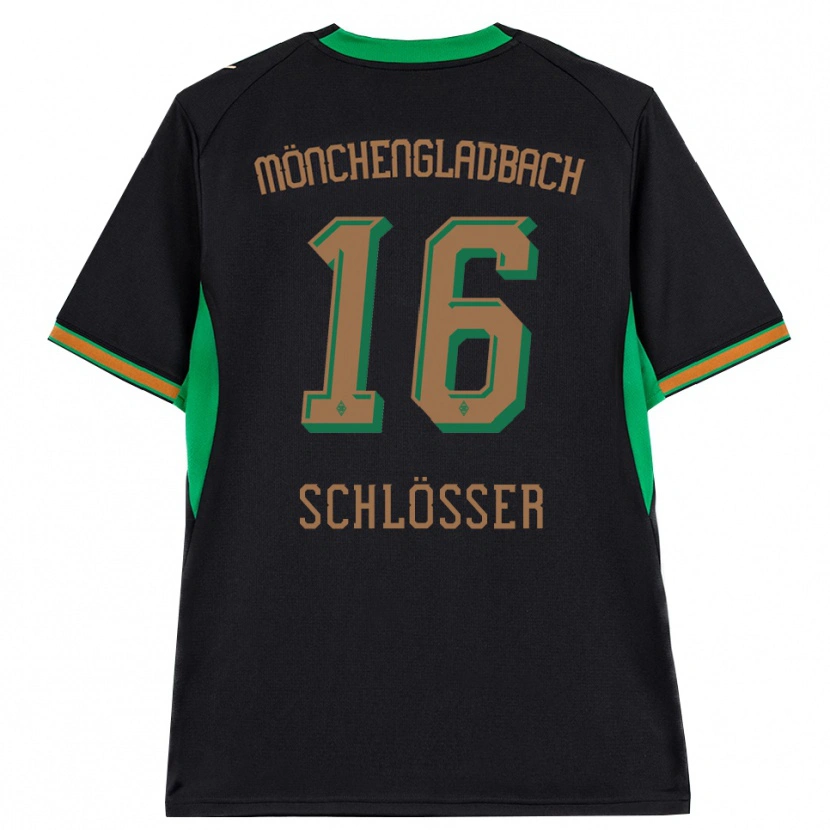 Danxen Dzieci Felix Schlößer #16 Czarny Pomarańczowy Zielony Brązowy Wyjazdowa Koszulka 2026/27 Koszulki Klubowe