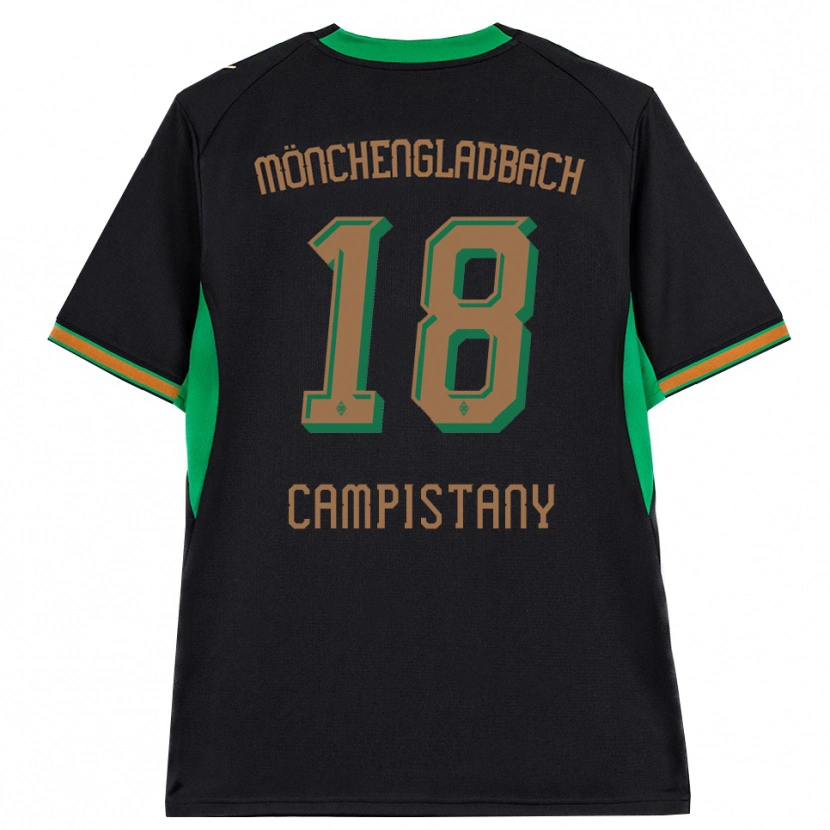 Danxen Dzieci Erik Corominas Campistany #18 Czarny Pomarańczowy Zielony Brązowy Wyjazdowa Koszulka 2026/27 Koszulki Klubowe