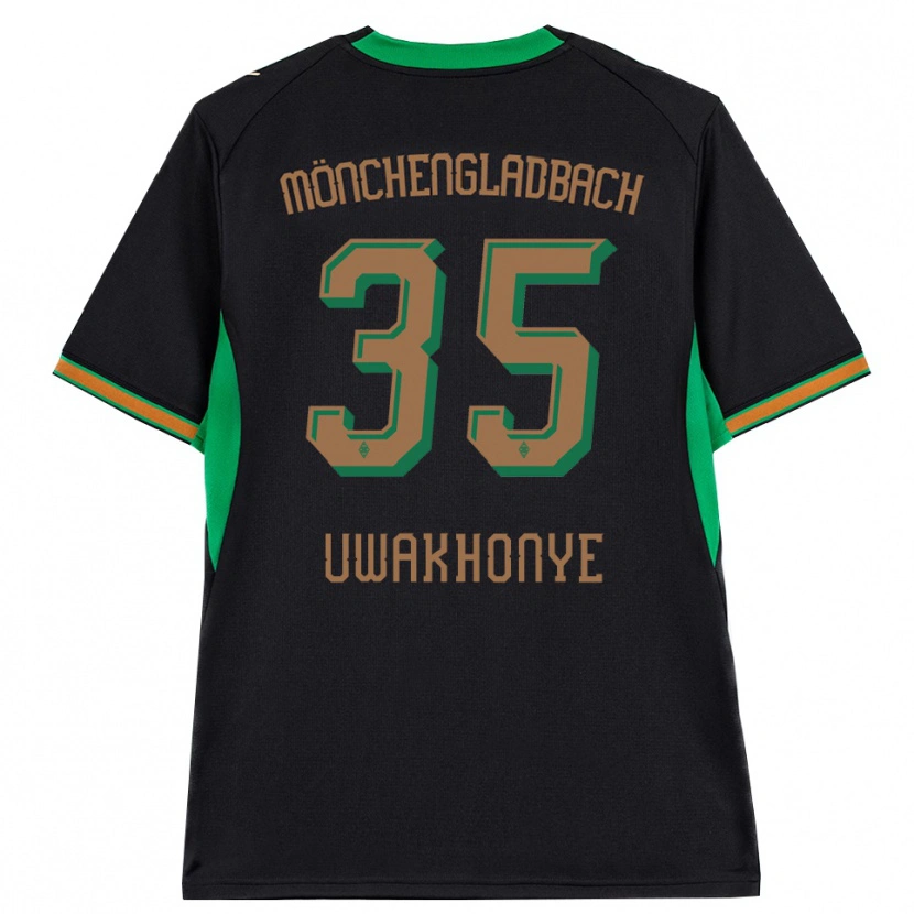 Danxen Dzieci Josiah Uwakhonye #35 Czarny Pomarańczowy Zielony Brązowy Wyjazdowa Koszulka 2026/27 Koszulki Klubowe