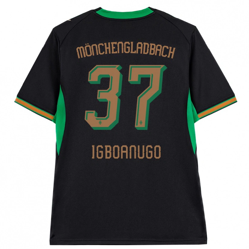 Danxen Dzieci David Igboanugo #37 Czarny Pomarańczowy Zielony Brązowy Wyjazdowa Koszulka 2026/27 Koszulki Klubowe