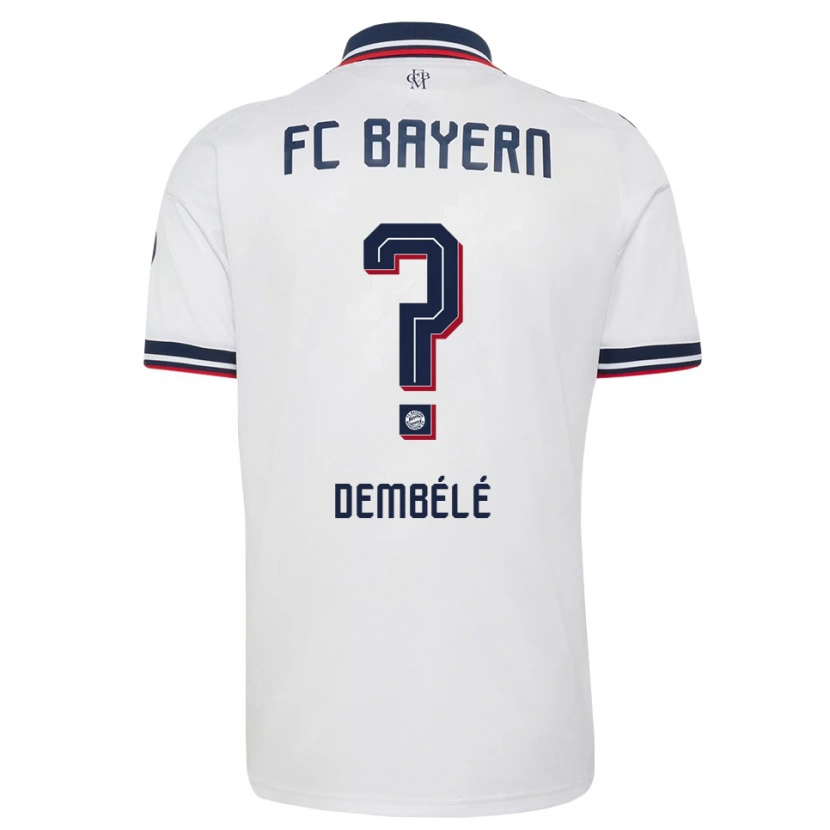 Danxen Dzieci Abdulaye Dembélé #0 Biały Szary Czerwony Wyjazdowa Koszulka 2026/27 Koszulki Klubowe
