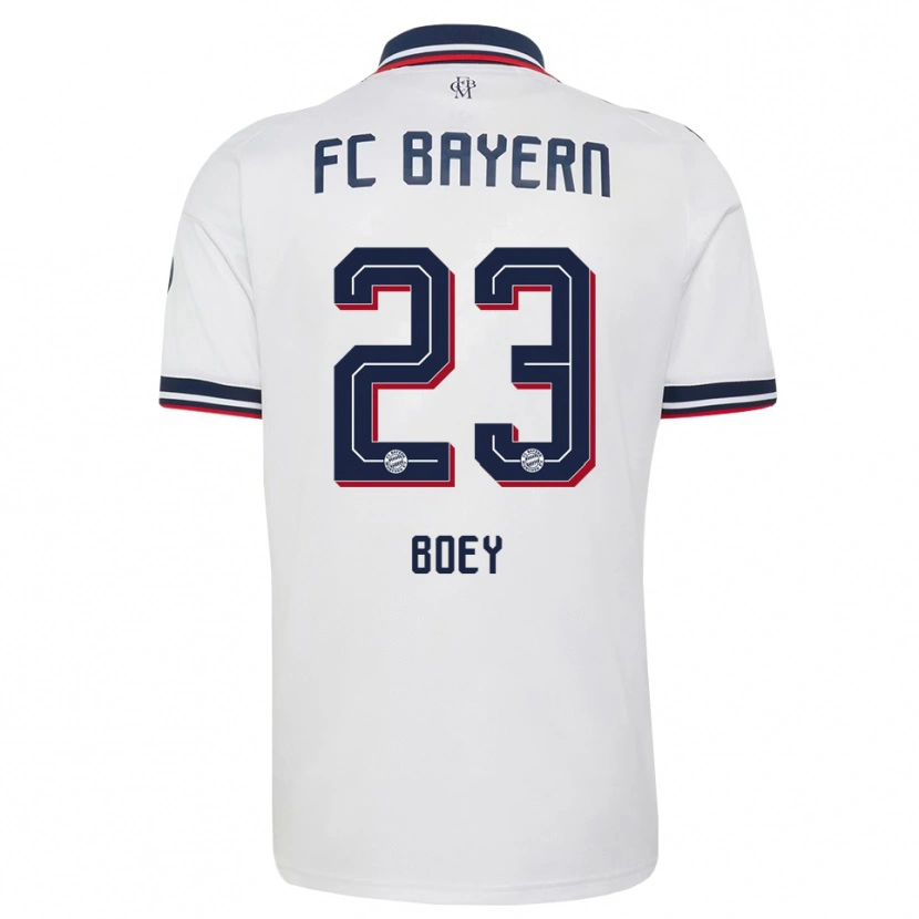 Danxen Dzieci Sacha Boey #23 Biały Szary Czerwony Wyjazdowa Koszulka 2026/27 Koszulki Klubowe