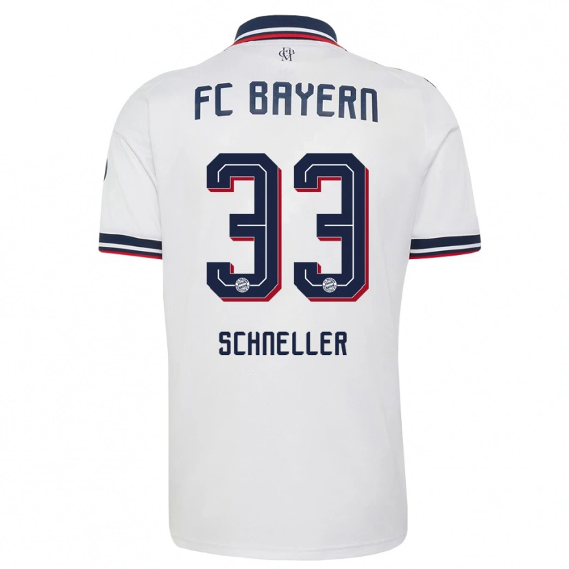Danxen Dzieci Lukas Schneller #33 Biały Szary Czerwony Wyjazdowa Koszulka 2026/27 Koszulki Klubowe