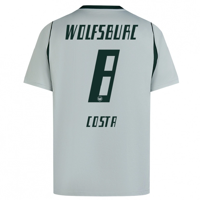 Danxen Dzieci Jesse Costa #8 Szary Zielony Wyjazdowa Koszulka 2026/27 Koszulki Klubowe
