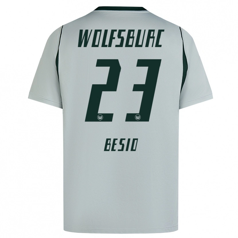 Danxen Dzieci Alessio Besio #23 Szary Zielony Wyjazdowa Koszulka 2026/27 Koszulki Klubowe