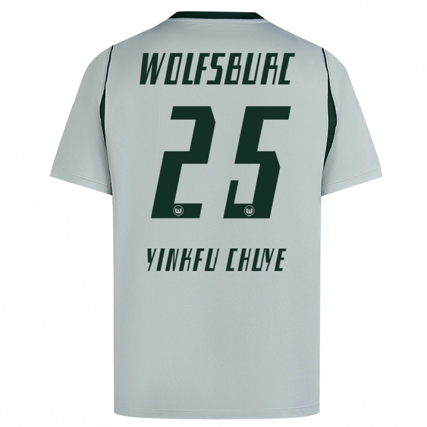Danxen Dzieci Miguel Yinkfu Chuye #25 Szary Zielony Wyjazdowa Koszulka 2026/27 Koszulki Klubowe
