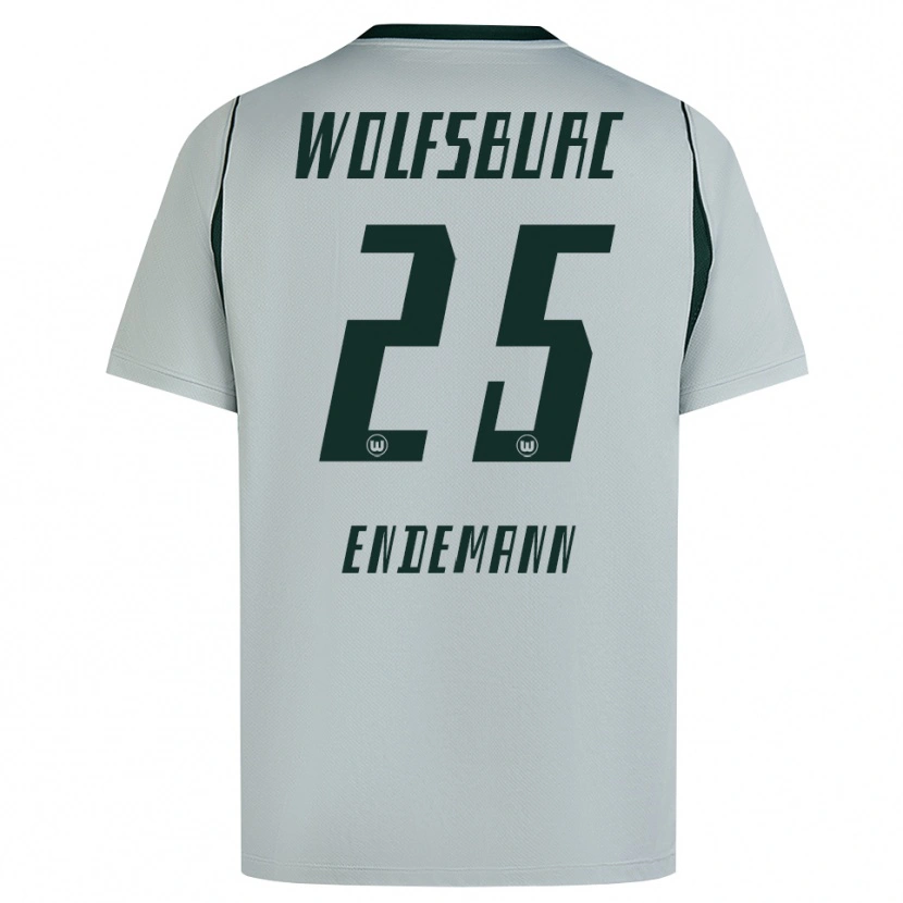 Danxen Dzieci Vivien Endemann #25 Szary Zielony Wyjazdowa Koszulka 2026/27 Koszulki Klubowe