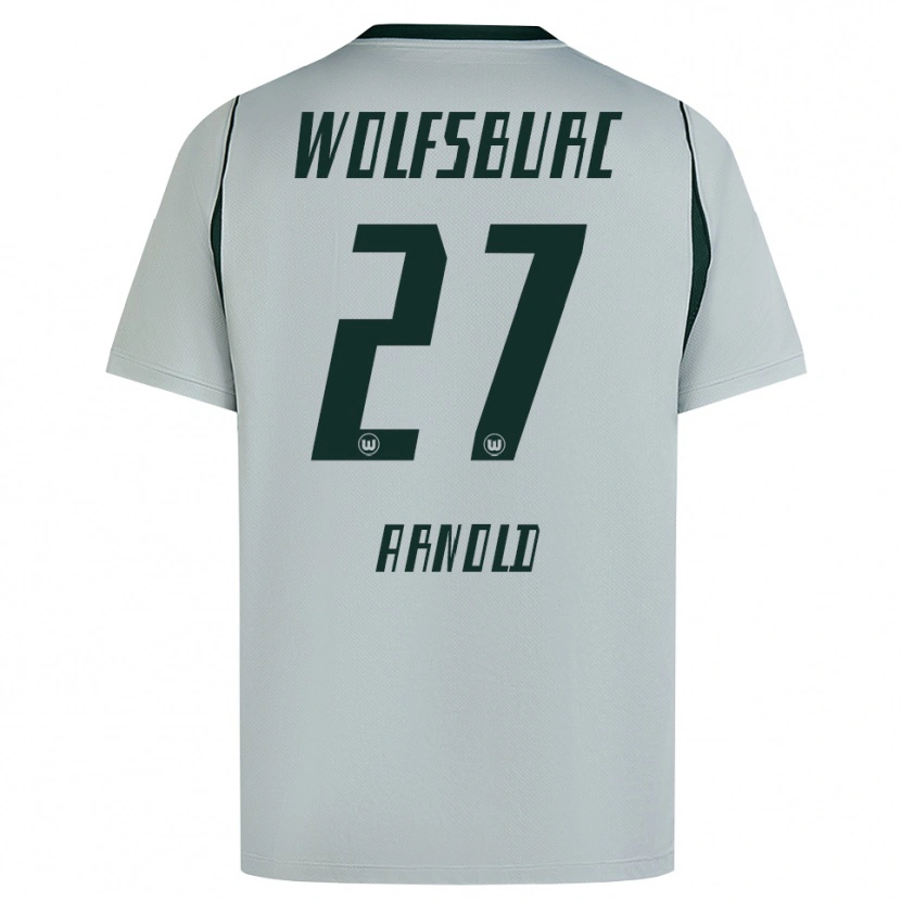 Danxen Dzieci Maximilian Arnold #27 Szary Zielony Wyjazdowa Koszulka 2026/27 Koszulki Klubowe