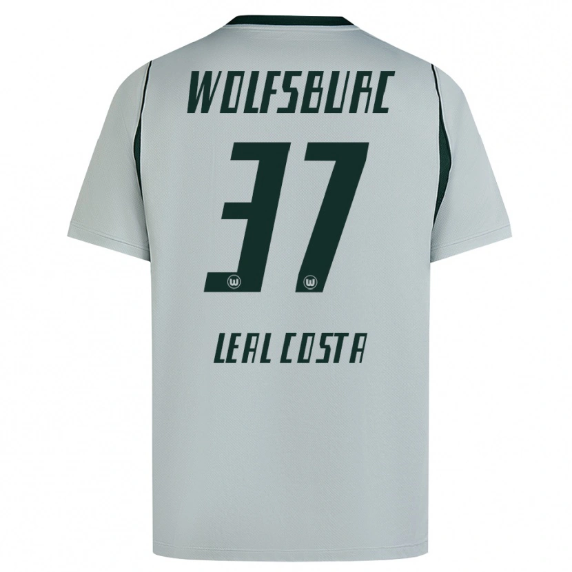 Danxen Dzieci David Leal Costa #37 Szary Zielony Wyjazdowa Koszulka 2026/27 Koszulki Klubowe