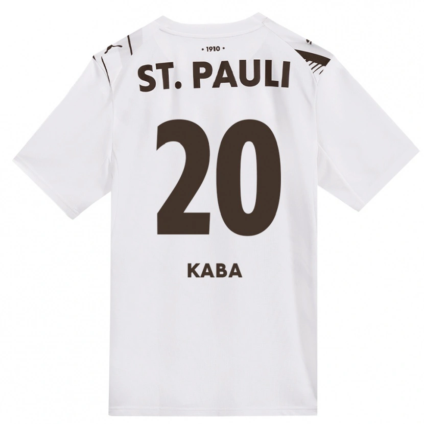 Danxen Dzieci Wissou Kaba #20 Kawa Biała Czerwona Wyjazdowa Koszulka 2026/27 Koszulki Klubowe