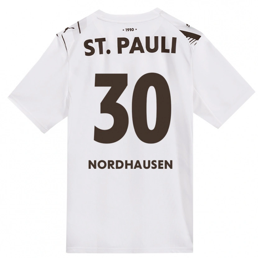 Danxen Dzieci Neele Nordhausen #30 Kawa Biała Czerwona Wyjazdowa Koszulka 2026/27 Koszulki Klubowe