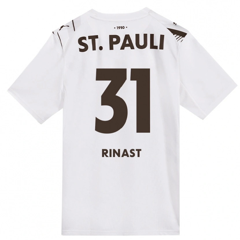 Danxen Dzieci Rachel Rinast #31 Kawa Biała Czerwona Wyjazdowa Koszulka 2026/27 Koszulki Klubowe