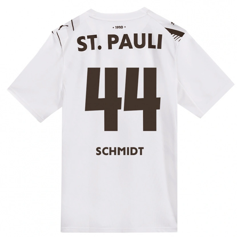 Danxen Dzieci Nick Schmidt #44 Kawa Biała Czerwona Wyjazdowa Koszulka 2026/27 Koszulki Klubowe