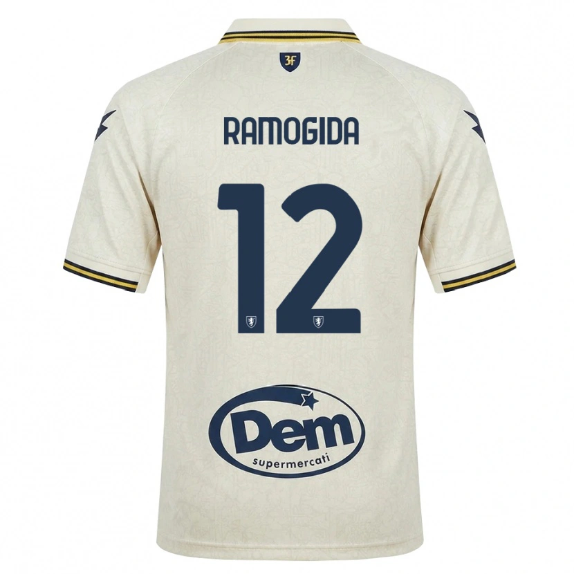 Danxen Dzieci Tommaso Ramogida #12 Oldlace Żółty Czarny Wyjazdowa Koszulka 2026/27 Koszulki Klubowe