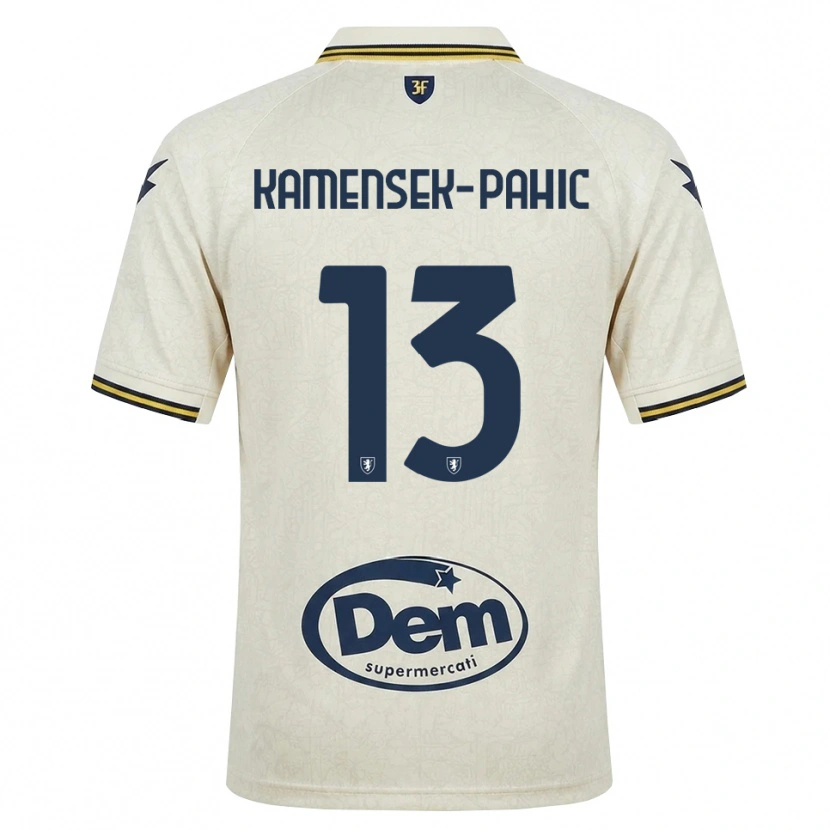 Danxen Dzieci Matjaz Kamensek-Pahic #13 Oldlace Żółty Czarny Wyjazdowa Koszulka 2026/27 Koszulki Klubowe
