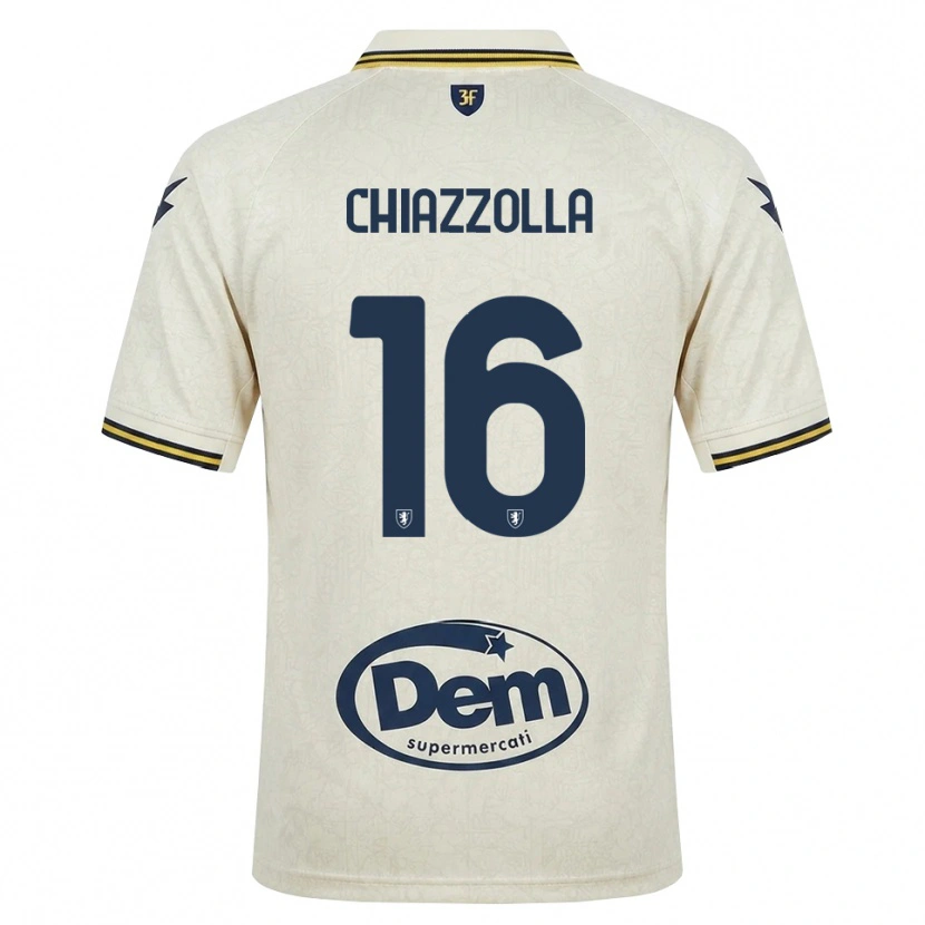 Danxen Dzieci Marco Chiazzolla #16 Oldlace Żółty Czarny Wyjazdowa Koszulka 2026/27 Koszulki Klubowe