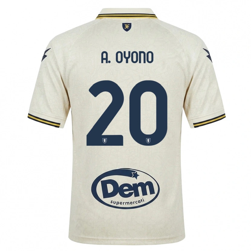 Danxen Dzieci Anthony Oyono #20 Oldlace Żółty Czarny Wyjazdowa Koszulka 2026/27 Koszulki Klubowe