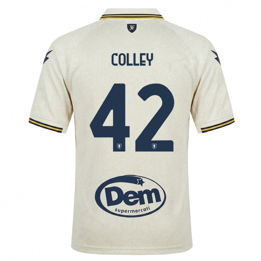 Danxen Dzieci Muhammed Colley #42 Oldlace Żółty Czarny Wyjazdowa Koszulka 2026/27 Koszulki Klubowe