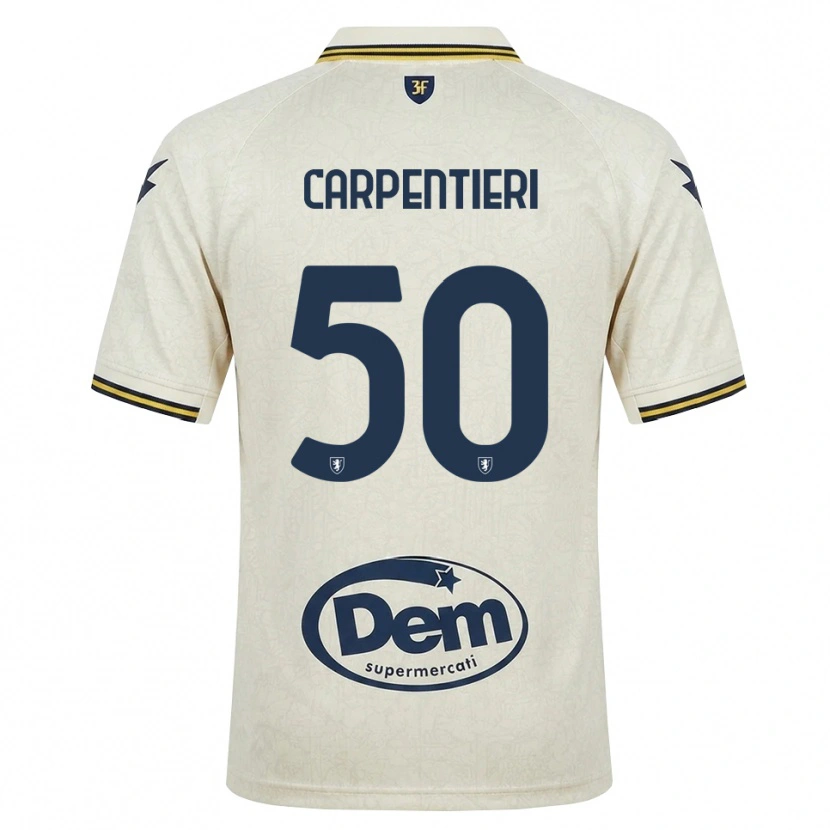 Danxen Dzieci Christian Carpentieri #50 Oldlace Żółty Czarny Wyjazdowa Koszulka 2026/27 Koszulki Klubowe
