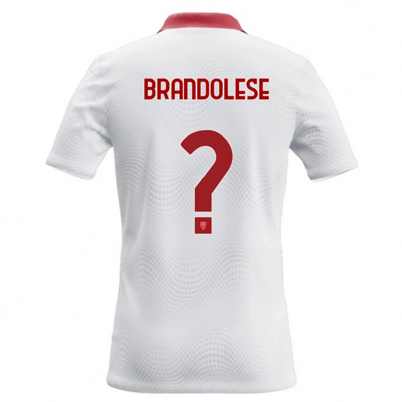 Danxen Dzieci Benedetto Brandolese #0 Biały Czerwony Wyjazdowa Koszulka 2026/27 Koszulki Klubowe