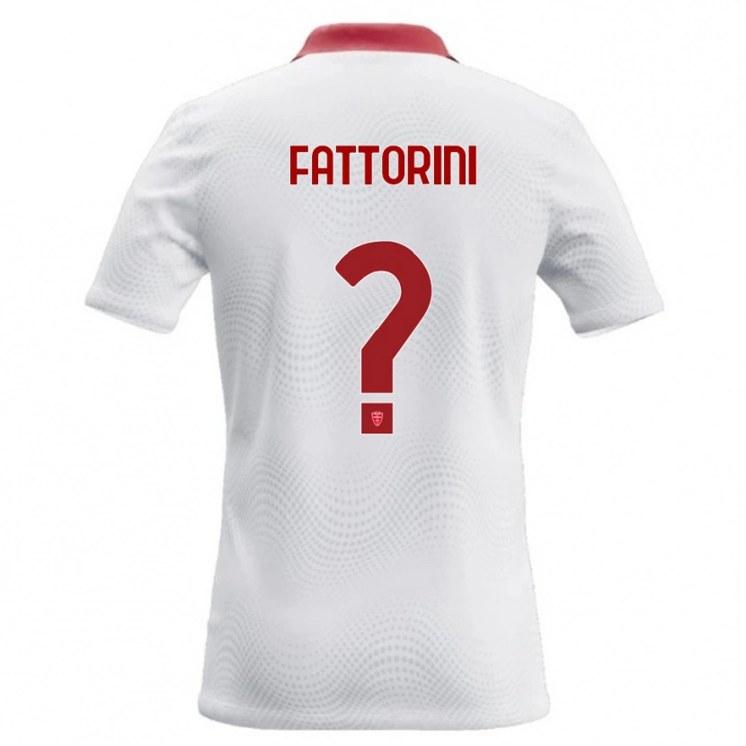 Danxen Dzieci Diego Fattorini #0 Biały Czerwony Wyjazdowa Koszulka 2026/27 Koszulki Klubowe