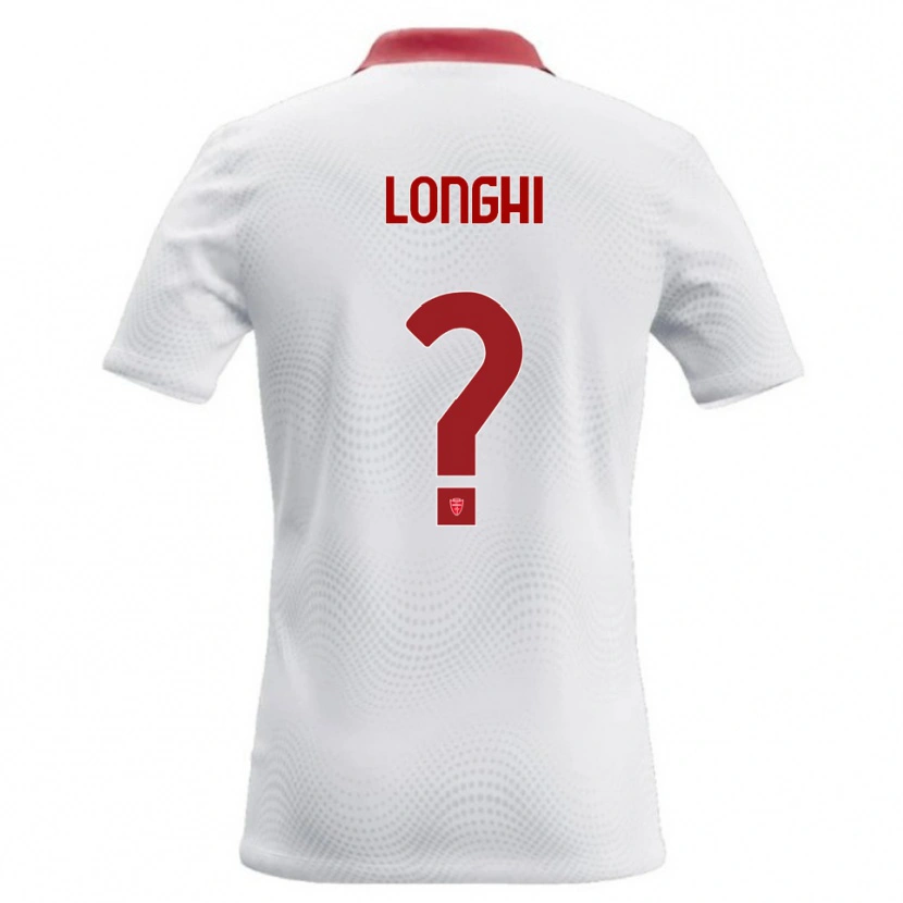 Danxen Dzieci Simone Longhi #0 Biały Czerwony Wyjazdowa Koszulka 2026/27 Koszulki Klubowe